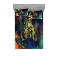 thumbnail image 1 of Ambesonne Tribal Fitted Sheet & Pillow Sham Set, Grunge Tribal, Queen, Multicolor, 1 of 2