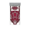 thumbnail image 1 of Ambesonne Tribal Fitted Sheet & Pillow Sham Set, Maroon Mandala, Twinxl, Red, 1 of 2