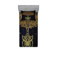 thumbnail image 1 of Ambesonne Tribal Fitted Sheet & Pillow Sham Set, Night Stars Abstract, Twinxl, Dark Blue Yellow, 1 of 2