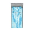 thumbnail image 1 of Ambesonne Tribal Fitted Sheet & Pillow Sham Set, Watercolor Boho Feather Form, Twinxl, Blue White, 1 of 2