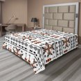 thumbnail image 1 of Ambesonne Tribal Flat Sheet, Birds Arrows, King Size, Orange Black White, 1 of 1