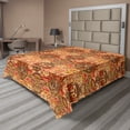 thumbnail image 1 of Ambesonne Tribal Flat Sheet, Motif, King Size, Sand Brown Orange, 1 of 1
