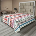 thumbnail image 1 of Ambesonne Tribal Flat Sheet, Motifs, Full Size, Multicolor, 1 of 1