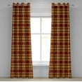 thumbnail image 1 of Ambesonne Tribal Grommet Curtain, Indigenous Motifs, 50" x 120", Cinnamon Marigold Grey, 1 of 6