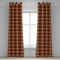 thumbnail image 1 of Ambesonne Tribal Grommet Curtain, Retro Motifs, 50" x 108", Ruby Apricot, 1 of 6
