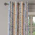 thumbnail image 1 of Ambesonne Tribal Grommet Curtain Single Panel, Watercolor Zigzag Lines, 50"x60", Navy Blue Orange Black, 1 of 5