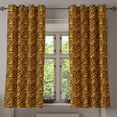 thumbnail image 1 of Ambesonne Tribal Grommet Curtain, Tiger Skin Motif, 50" x 63", Orange and Black, 1 of 6