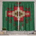 thumbnail image 1 of Ambesonne Tribal Kitchen Curtains, Dreamcatcher Folkloric Ikat, 55"x36", Raspberry Hunter Green, 1 of 1
