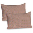 thumbnail image 1 of Ambesonne Tribal Pillow Sham 2 Pack, Orient Patchwork Inspired, 26"x20", Marigold and Ruby, 1 of 3