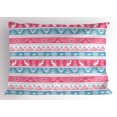 thumbnail image 1 of Ambesonne Tribal Pillow Sham, Folkloric Egyptian Motifs, 26" X 20", Pale Blue Pink White, 1 of 2