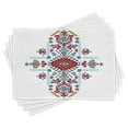 thumbnail image 1 of Ambesonne Tribal Place Mats Set of 4, Mexican Pattern, Standard Size, Multicolor, 1 of 6