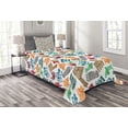 thumbnail image 1 of Ambesonne Tribal Quilted Bedspread Set 2 Pcs, Mayan and Aztec, Twin Size, Multicolor, 1 of 3