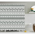 thumbnail image 1 of Ambesonne Tribal Shower Curtain, Aztec Patterns, 69"Wx84"L, Hunter Green White, 1 of 2
