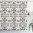 thumbnail image 1 of Ambesonne Tribal Shower Curtain, Birds Arrows, 69"Wx84"L, Orange Black White, 1 of 5