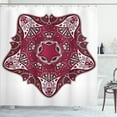 thumbnail image 1 of Ambesonne Tribal Shower Curtain, Maroon Mandala, 69"Wx84"L, Red, 1 of 5