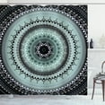 thumbnail image 1 of Ambesonne Tribal Shower Curtain, Vintage Mandala Circles, 69"Wx84"L, Blue Black, 1 of 5
