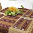 thumbnail image 1 of Ambesonne Tribal Table Runner & Placemats, Retro Motifs, Placemat 4 pcs + Runner 14"x90", Ruby Apricot, 1 of 2