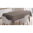 thumbnail image 1 of Ambesonne Tribal Tablecloth Rectangular Table Cover, Clannish Pattern, 60"x84", Warm Taupe Dark Brown, 1 of 4