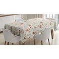 thumbnail image 1 of Ambesonne Tribal Tablecloth Rectangular Table Cover, Fox Bear Arrows, 52"x70", Salmon Amber White, 1 of 4