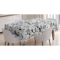 thumbnail image 1 of Ambesonne Tribal Tablecloth Rectangular Table Cover, Pattern Animal, 60"x84", Black and White, 1 of 3