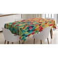 thumbnail image 1 of Ambesonne Tribal Tablecloth Rectangular Table Cover, Triangles Fractal Aztec, 60"x84", Multicolor, 1 of 3