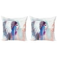 thumbnail image 1 of Ambesonne Tribal Throw Pillow Cover 2 Pack, Smoking, 16", Multicolor, 1 of 7