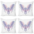 thumbnail image 1 of Ambesonne Tribal Throw Pillow Cover 4 Pack, Geometric Design, 18", Coral Pink and Blue, 1 of 6