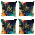 thumbnail image 1 of Ambesonne Tribal Throw Pillow Cover 4 Pack, Grunge Tribal, 20", Multicolor, 1 of 5