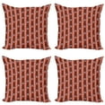 thumbnail image 1 of Ambesonne Tribal Throw Pillow Cover 4 Pack, Rhombuses and Swirls, 20", Multicolor, 1 of 2