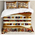thumbnail image 1 of Ambesonne Tribal Traditional African Folk with Cultural Featured Trippy Icons Boho Abstract Design Duvet Cover Set, 1 of 3