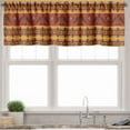 thumbnail image 1 of Ambesonne Tribal Valance Pack of 2, Indigenous Motifs, 42"X18", Cinnamon Marigold Grey, 1 of 5