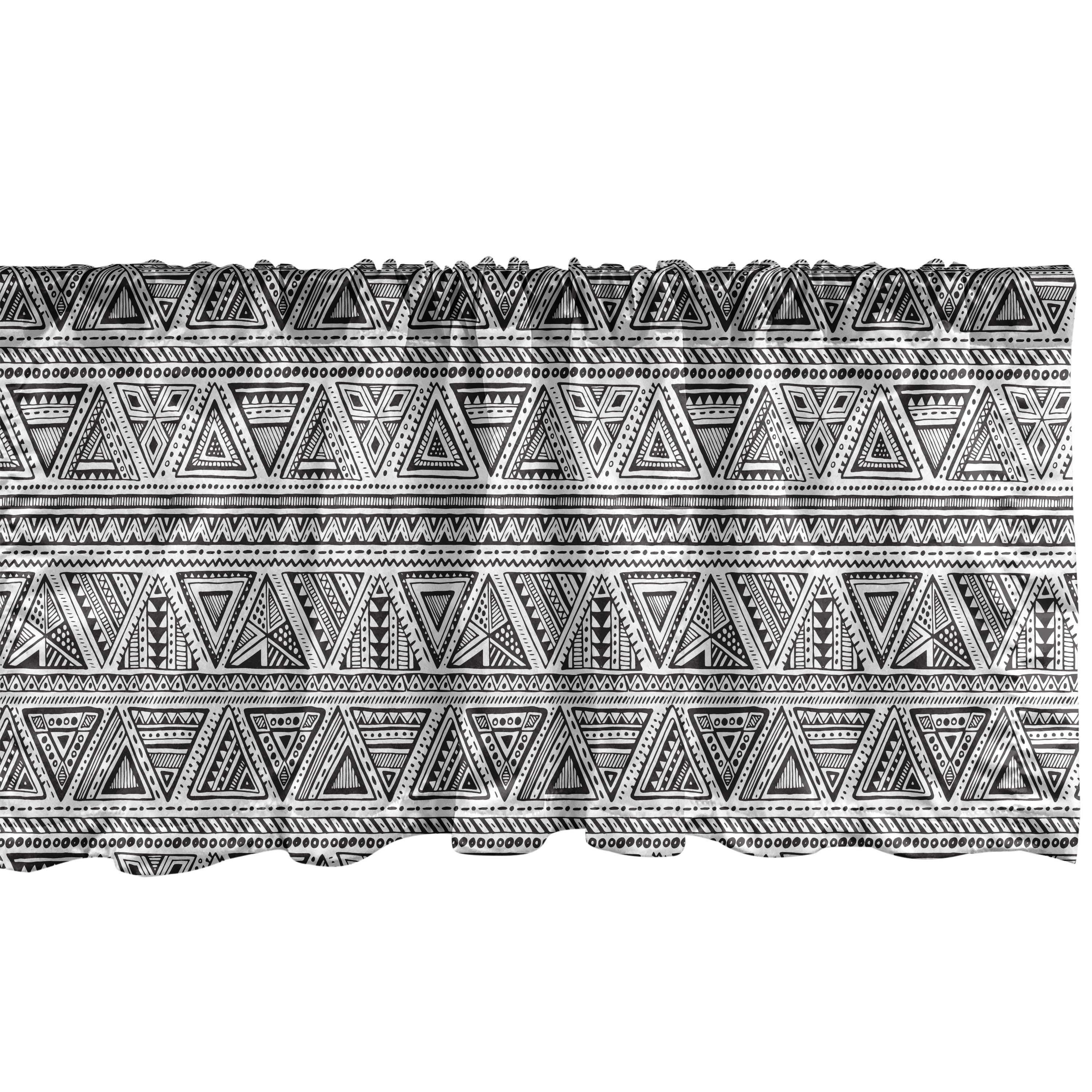 Ambesonne Tribal Valance Pack of 2, Zentangle Triangles, 42"X12
