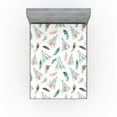 thumbnail image 1 of Ambesonne Tribal Vibes Fitted Sheet, Western Tent Print, Queen Size, Teal White Multicolor, 1 of 5