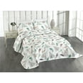 thumbnail image 1 of Ambesonne Tribal Vibes Quilted Coverlet 3 Pcs, Western Tent Print, Queen Size, Teal White Multicolor, 1 of 4