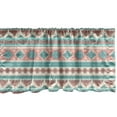 thumbnail image 1 of Ambesonne Tribal Window Valance, Aztec Art Style, 54" X 12", Cream Aqua and Peach, 1 of 3