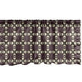 thumbnail image 1 of Ambesonne Tribal Window Valance, Geometric Bohemian Pattern, 54" X 12", Pale Yellow Eggplant, 1 of 3