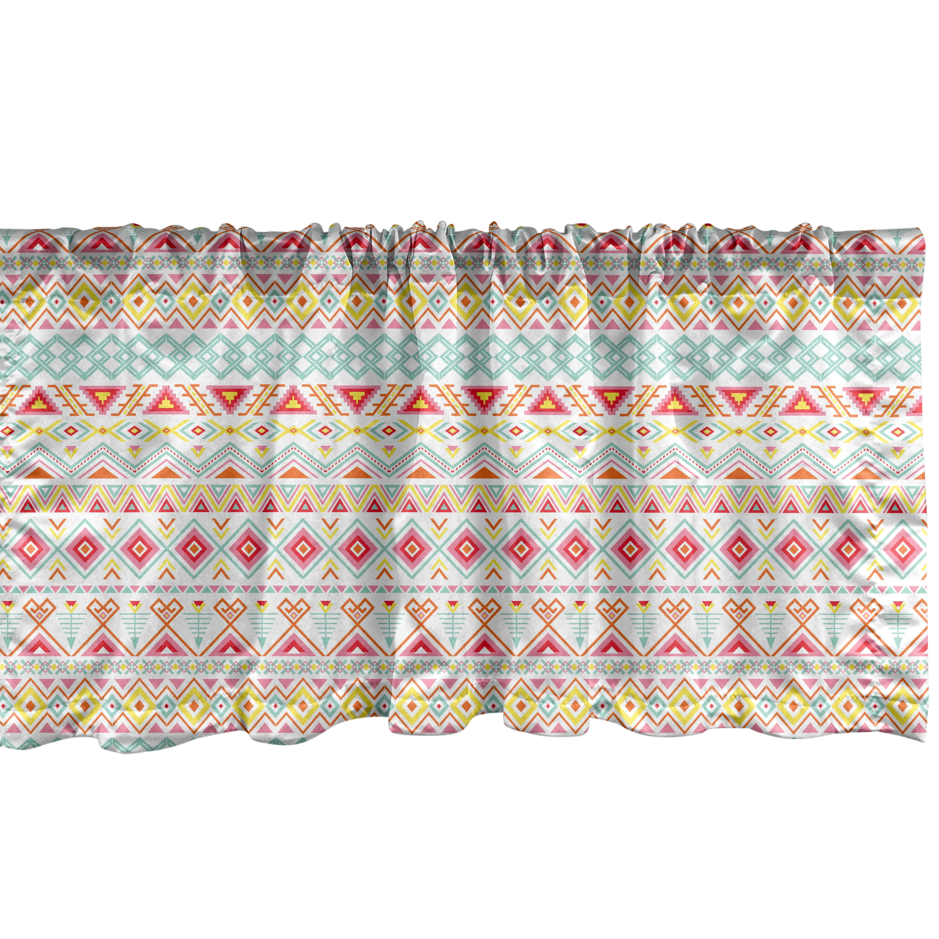 Ambesonne Tribal Window Valance, Native Style Aztec Art, 54
