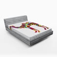 thumbnail image 1 of Ambesonne Trippy Fitted Sheet, Abstract Camel, Full Size, Multicolor, 1 of 2