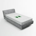 thumbnail image 1 of Ambesonne Trippy Fitted Sheet, Eye Form Digital Picture, Twin XL Size, Pearl Black Jade Green, 1 of 2