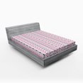 thumbnail image 1 of Ambesonne Trippy Fitted Sheet, Folk Like Flowers Circles, Queen Size, Pink Purple, 1 of 2