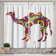 thumbnail image 1 of Ambesonne Trippy Kitchen Curtains, Abstract Camel, 55"x39", Multicolor, 1 of 2