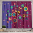thumbnail image 1 of Ambesonne Trippy Kitchen Curtains, Geometric Tree Branches, 55"x39", Purple Maroon, 1 of 3