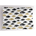 thumbnail image 1 of Ambesonne Trippy Pillow Sham, Woman Eyes Love Modern Art, 36" X 20", Yellow and Black, 1 of 2