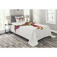 thumbnail image 1 of Ambesonne Trippy Quilted Bedspread Set 2 Pcs, Abstract Camel, Twin Size, Multicolor, 1 of 3