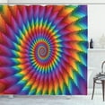 thumbnail image 1 of Ambesonne Trippy Shower Curtain, Vibrant Rainbow Spiral, 69"Wx84"L, Multicolor, 1 of 3