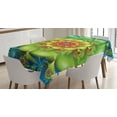 thumbnail image 1 of Ambesonne Trippy Tablecloth Rectangular Table Cover, Colorful Floral Spiral, 60"x84", Multicolor, 1 of 3