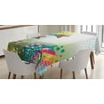 thumbnail image 1 of Ambesonne Trippy Tablecloth Rectangular Table Cover, Flying Color Butterfly, 60"x84", Multicolor, 1 of 3