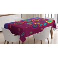 thumbnail image 1 of Ambesonne Trippy Tablecloth Rectangular Table Cover, Geometric Tree Branches, 52"x70", Purple Maroon, 1 of 4