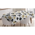 thumbnail image 1 of Ambesonne Trippy Tablecloth Rectangular Table Cover, Woman Eyes Love Modern Art, 60"x90", Yellow and Black, 1 of 4