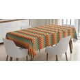 thumbnail image 1 of Ambesonne Trippy Tablecloth Rectangular Table Cover, Zig Zags Boho Striking, 60"x90", Multicolor, 1 of 3